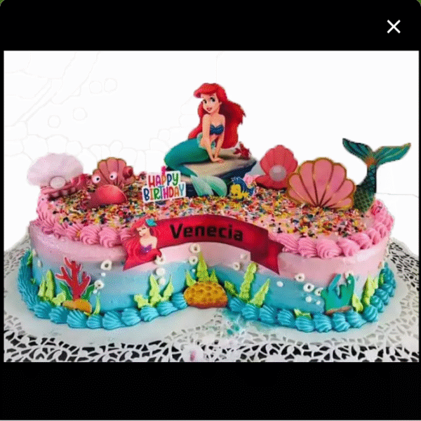 Cake de cumpleaños de Ariel