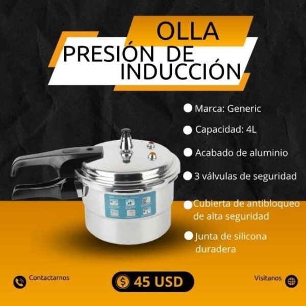 Olla de presión 4L de inducción