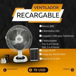 Ventilador recargable