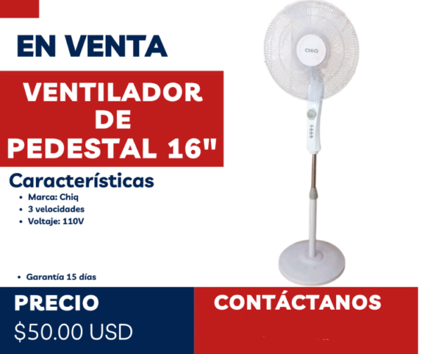 Ventilador de pedestal 16"