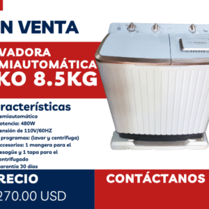 Lavadora semiautomática 8.5kg
